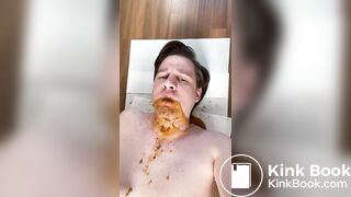 German scat fag drenched in piss and shit