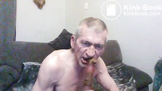 scat cleaning dildo chew and swallow