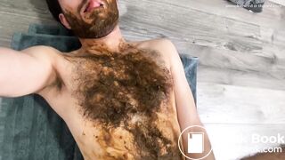 guy shitting and jerking and smearing and cumming