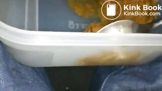 Female scat slave eats her shit