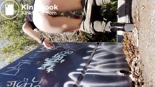 girl with a beautiful ass pees and poops powerful