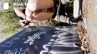 girl with a beautiful ass pees and poops powerful