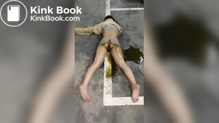Passed out girl shits and pisses herself in public