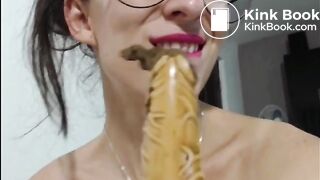 Sexy SCAT swallowing slut