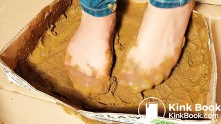 sexy chinese feet full of dog scat in pantyhose 2