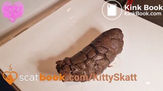 Huge urgent log on toilet lid