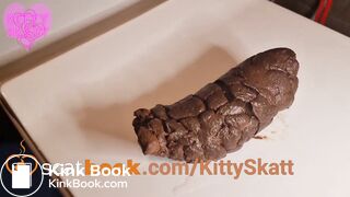 Huge urgent log on toilet lid