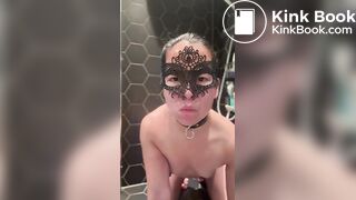 Eating her own shit - Scat slave girl Hades Angel