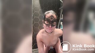Eating her own shit - Scat slave girl Hades Angel