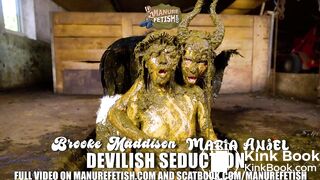 Devilish Seduction - lesbian sex in cowshit