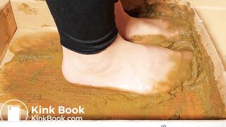 nyloned asian play dirty dog scat gunky feets 4