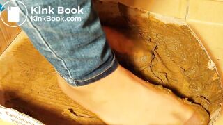 Chinese Shitty Gunky glue of dog scat pantyhose 1