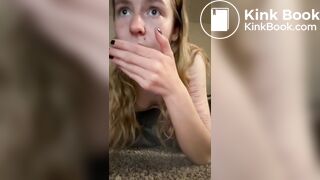 Mebtally Unstable Slutbag Eats Own Poop