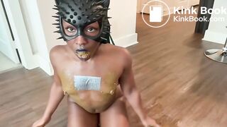 Ebony Toilet Whore eats own shit pukes it up