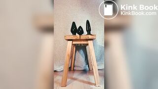 3 black buttplugs 1 filthy asshole