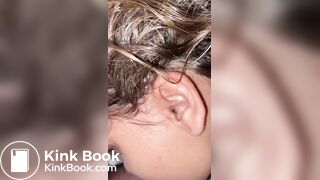 Woman proving her love for her husband by eating s