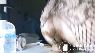 Scatbrat rides shit covered dildo