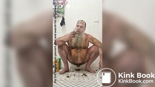 Dirty scat shit smearing