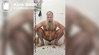 Dirty scat shit smearing