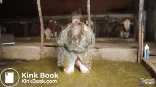 ManureFetish station in the cowshed - masturbating