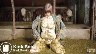 ManureFetish station in the cowshed - masturbating