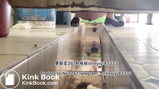 Beautiful girl poops in the toilet 21