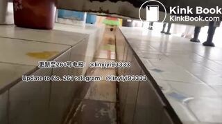 Beautiful girl poops in the toilet 22