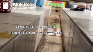 Beautiful girl poops in the toilet 22