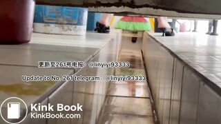 Beautiful girl poops in the toilet 22