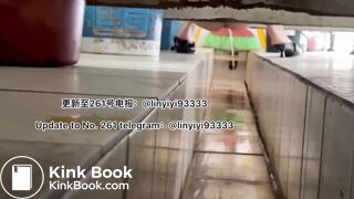 Beautiful girl poops in the toilet 22