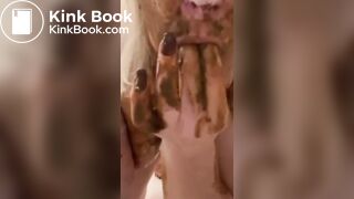 Filthy shit play and eating