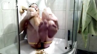 scat guy sucking a dirty dildo