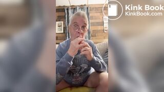 Cleaning my dildo that I had in my ass