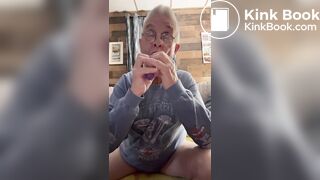 Cleaning my dildo that I had in my ass