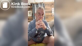 Cleaning my dildo that I had in my ass