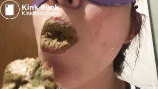 German girl eat scat