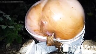 Scat slut in the woods