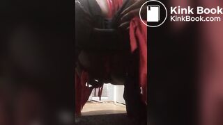 Filthy ebony piss puke shit cam girl