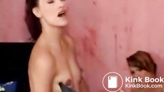 Lesbian scat with pregnant whore