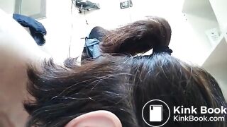 She smears poop on her entire face