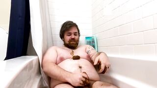shit pig eater in the tub