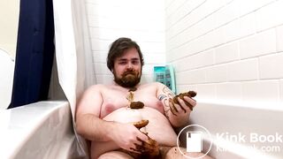 shit pig eater in the tub