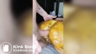 SLUT GETS SHIT ON AND HAS IT SMEARED ALL OVER HER