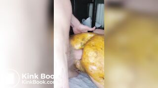 SLUT GETS SHIT ON AND HAS IT SMEARED ALL OVER HER