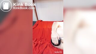 Anal gape in dirty pink thong