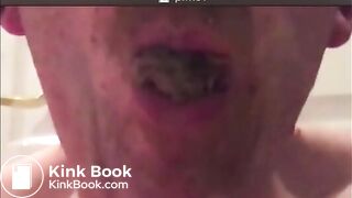 old man eating his shit