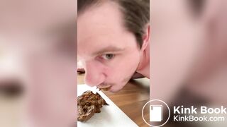 German scat fag eating again