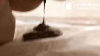 Filthy girl makes a liquid mess