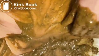 Filthy girl makes a liquid mess