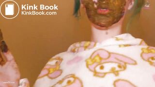 crazy chick smears shit and fucks